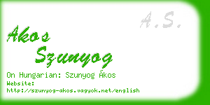akos szunyog business card